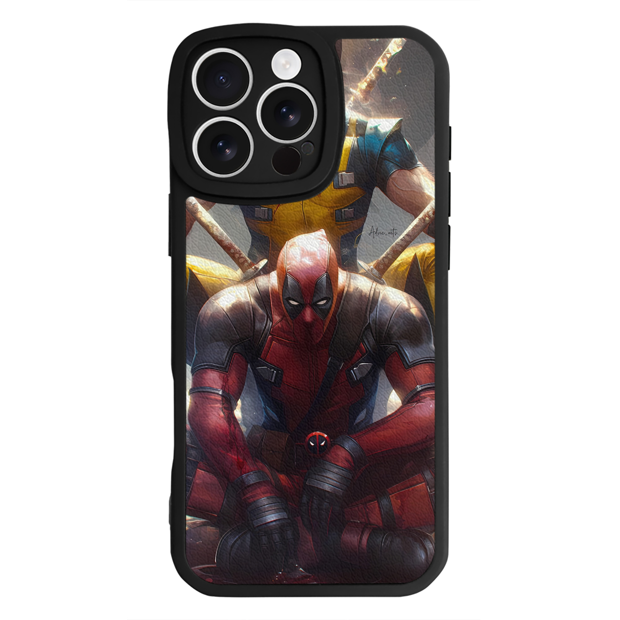 （画像用） Deadpool デッドプール 【iPhone 16シリーズ対応】シリコンスマホケース（レザー調） 材質：シリコン